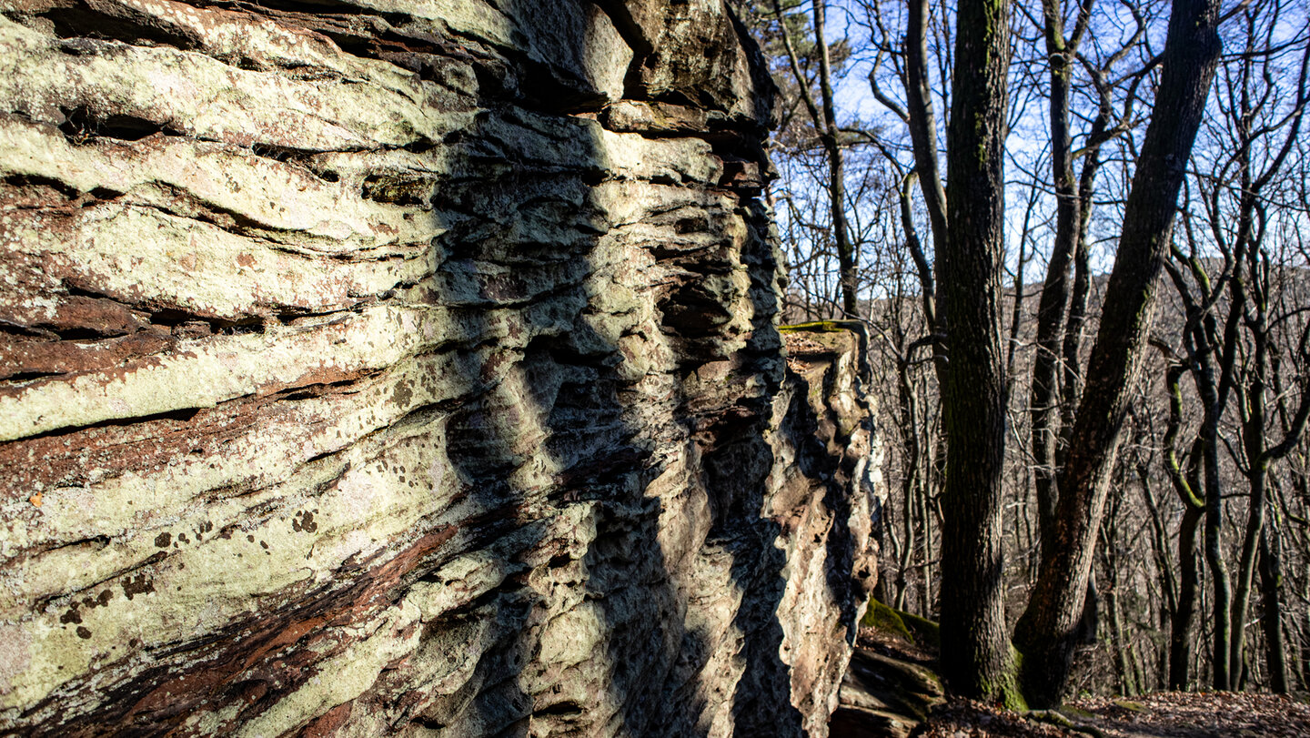 Buntsandsteinfelsen bei der Kalmit