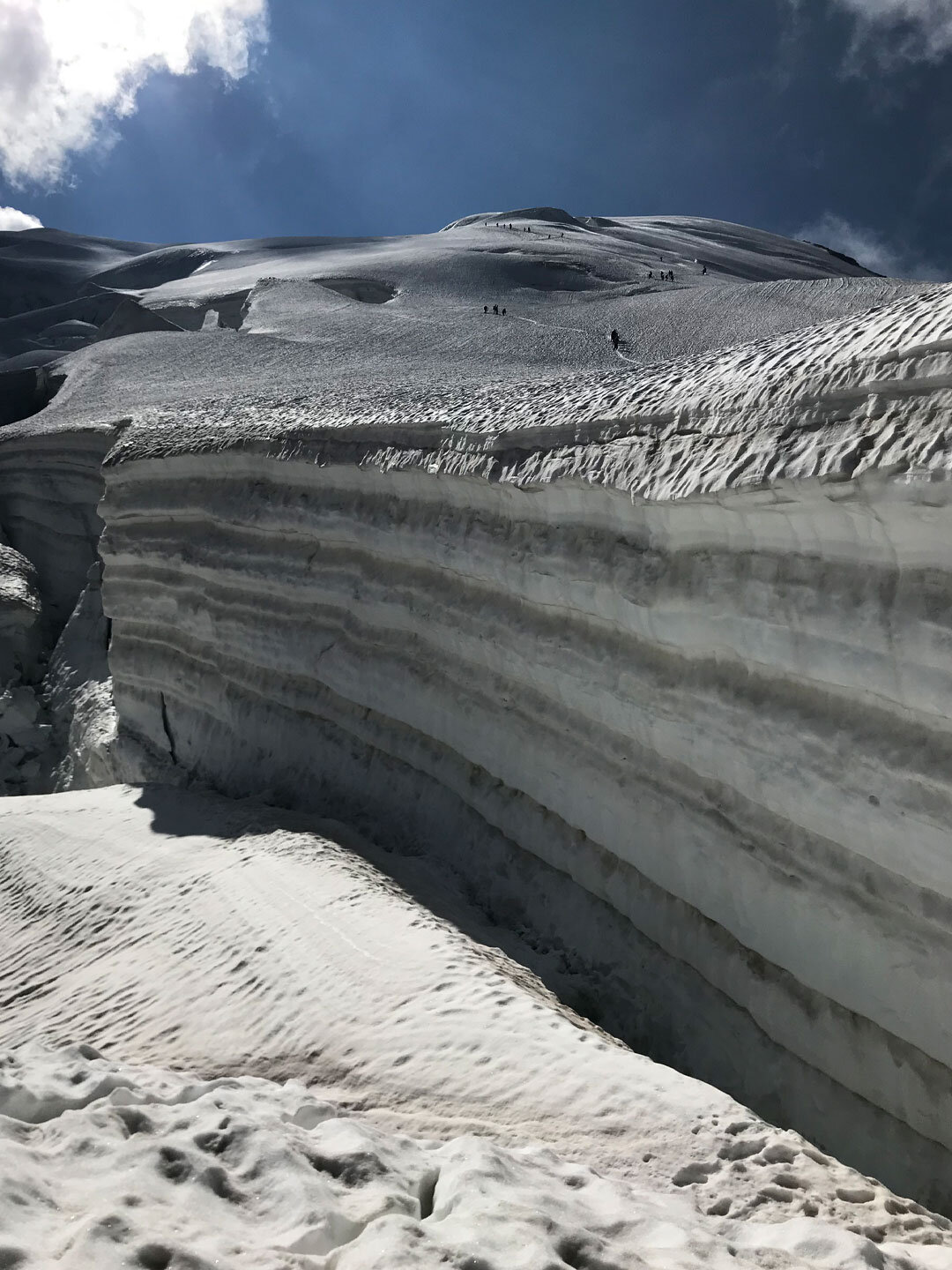 Eisverwerfungen im Gegenlicht am Triftgletscher