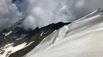 Blick entlang des Triftgletschers