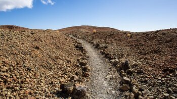 Pfad auf den Gipfel des Montaña Blanca