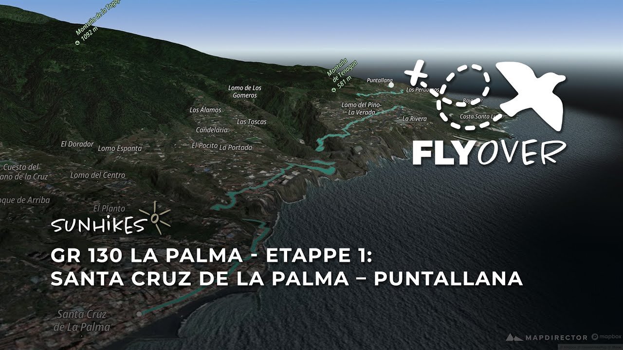GR 130 auf La Palma Etappe 1: Santa Cruz – San Juan de Puntallana – Flyover