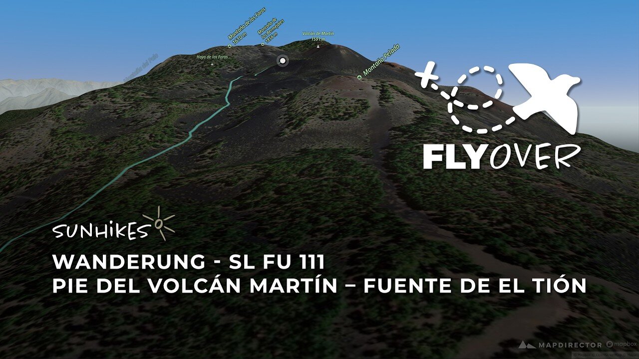 Flyover Video La Palma: Auf roten Aschepfaden vom Volcán Martín zur Quelle Fuente de El Tión
