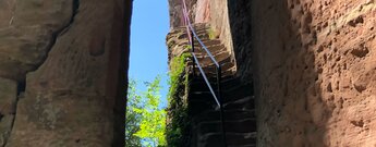 Treppenaufgänge in der Burgruine Vieux-Windstein