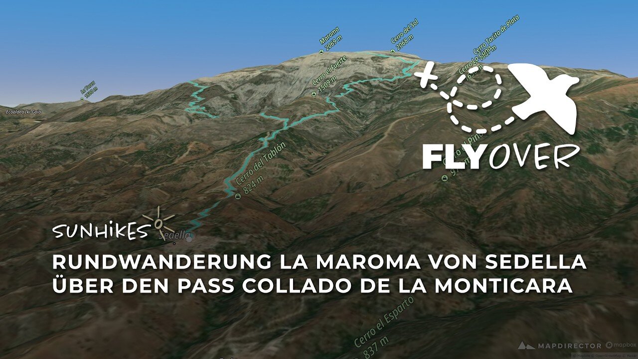 Faszination Axarquía: Rundwanderung ab Sedella zum Pico La Maroma im 3D-Flyover