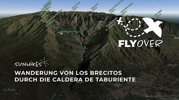 Gigantischer Erosionskrater auf La Palma: Die Caldera de Taburiente Durchquerung im 3D-Flyover Video
