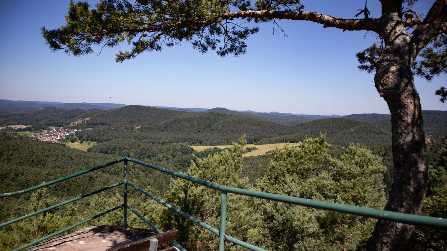 Panorama vom Aussichtspunkt auf dem Löffelsbergfels.