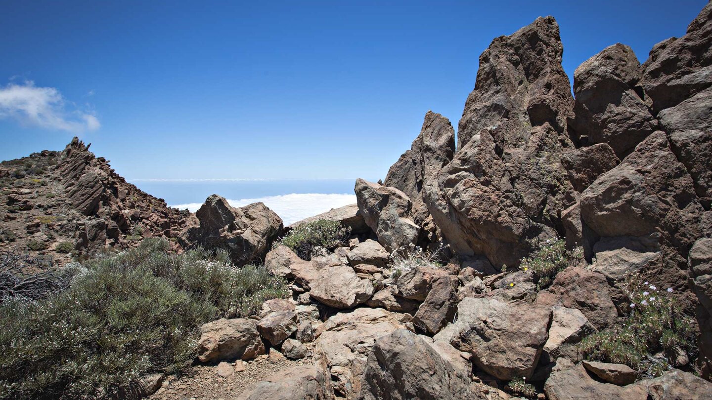 schroffer Felsgrat der Cumbres de Ucanca