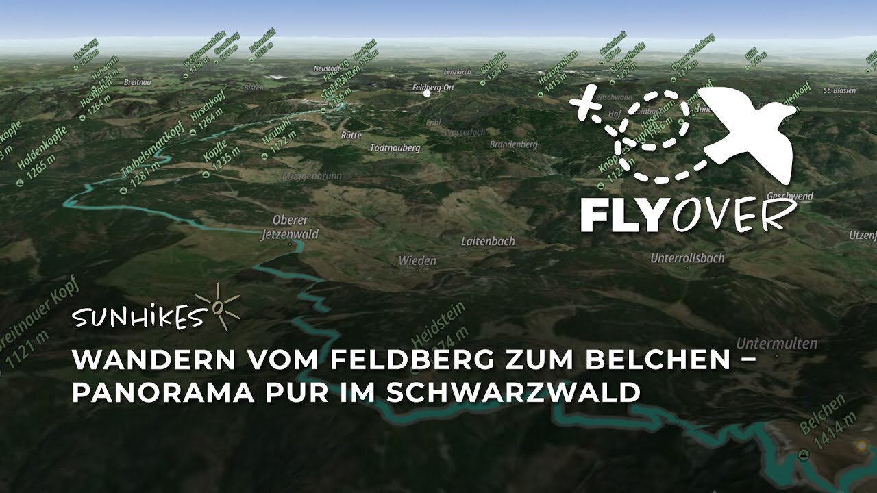 Vom Feldberg hinüber zum Belchen wandern – Flyover