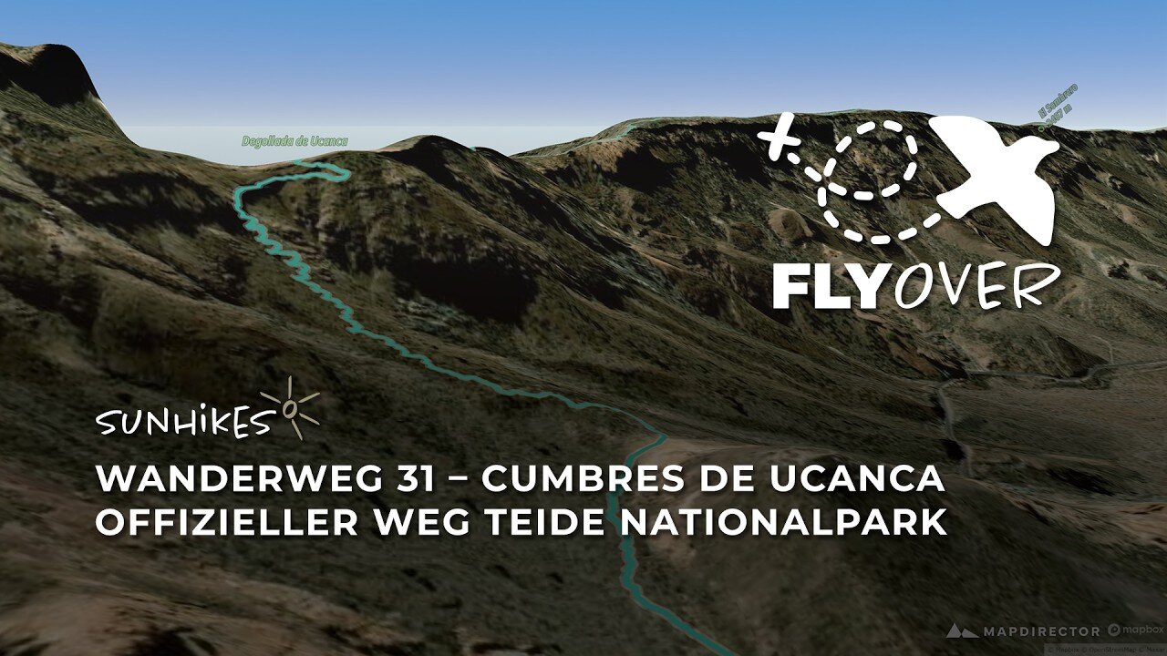 Spektakuläre Gratwanderung über den Wolken: Der Wanderweg 31 (Cumbres de Ucanca) im 3D-Flyover