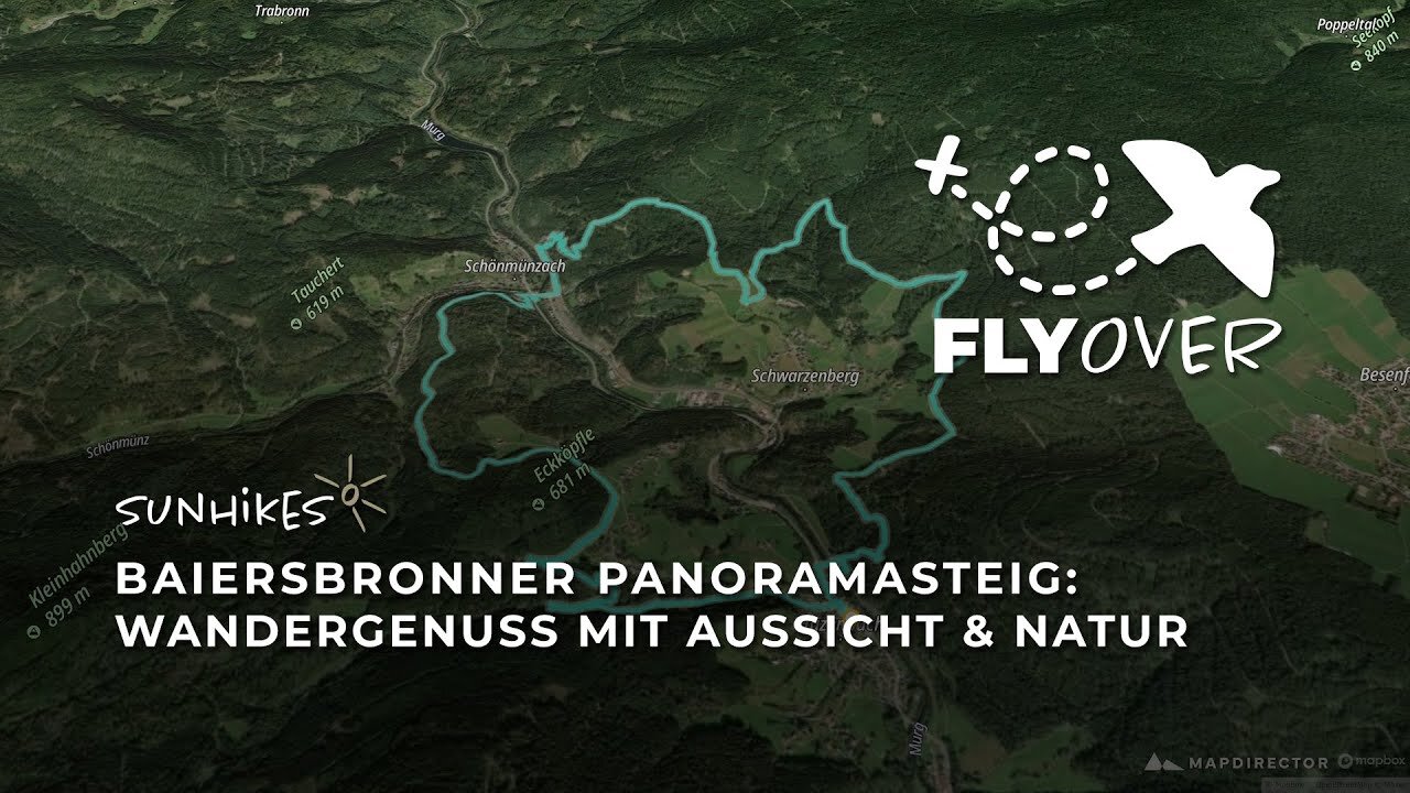 Genießerpfad Baiersbronner Panoramasteig bei Huzenbach – Flyover