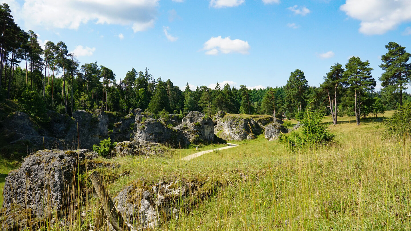 Blick über das Felsenmeer im Wental das Felsenmeer im Wental