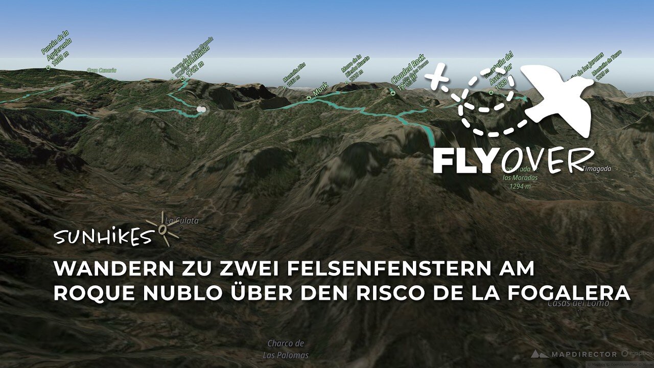 Zu den geheimen Felsenfenstern am Roque Nublo: Die große Entdeckerrunde im 3D-Flyover