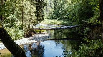 marode Holzbrücke über die Wutach