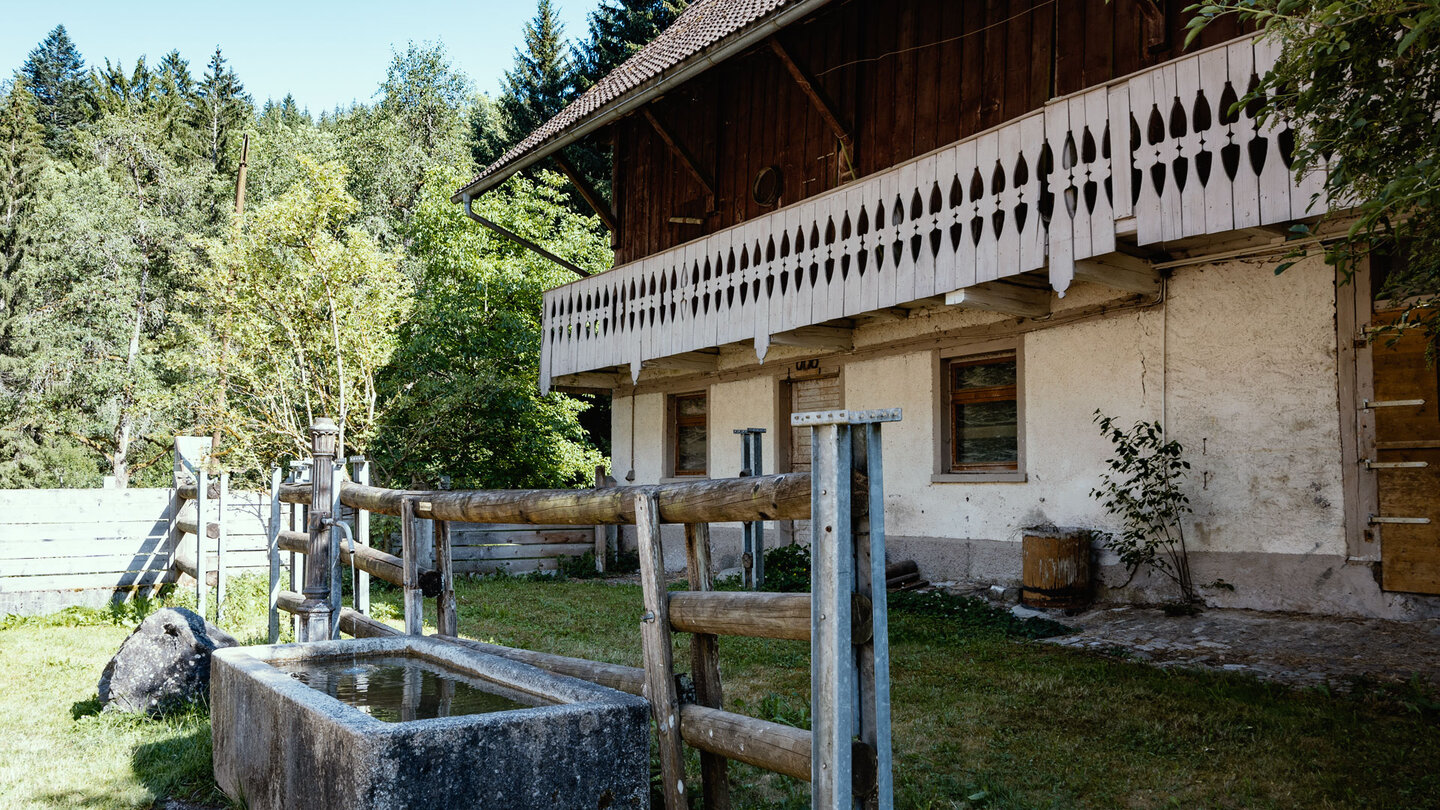 Brunnen am Etappenziel Schattenmühle