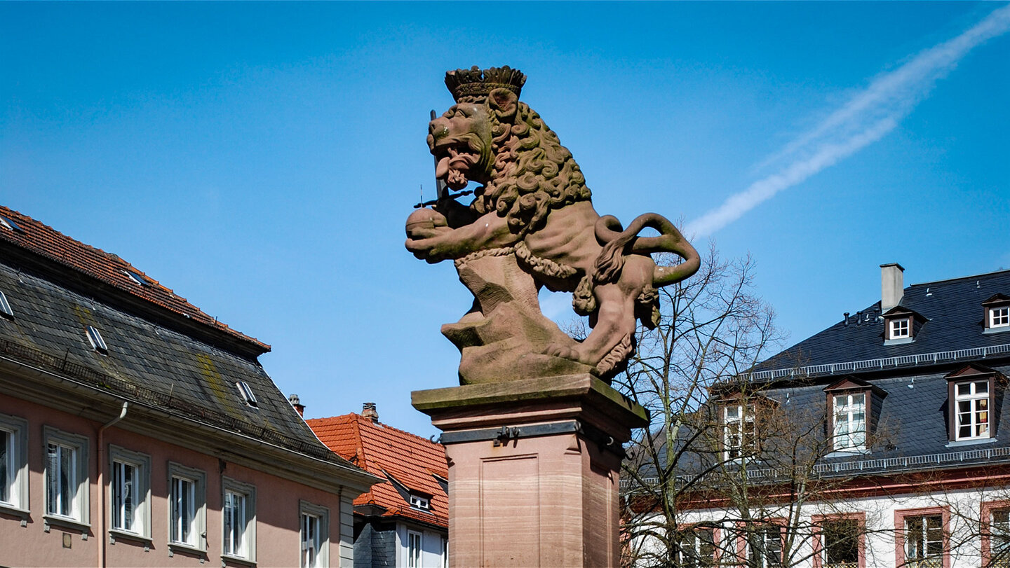 der Löwenbrunnen am Universitätsplatz in Heidelberg Löwenbrunnen am Universitätsplatz in Heidelberg