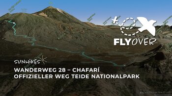 Steiler Aufstieg durch schwarze Lavafelder: Die Route zu den Narices del Teide im Flyover Video