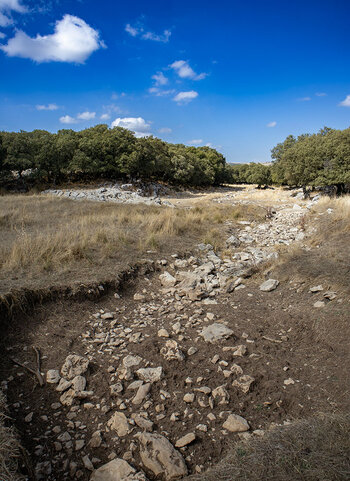 trockenes Quellgebiet des Río Fuenseca