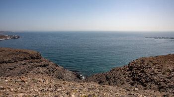 die karge Küstenlinie im Süden der Insel Lanzarote