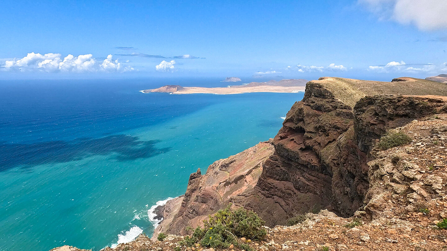 Panorama vom Famara-Riff auf La Graciosa