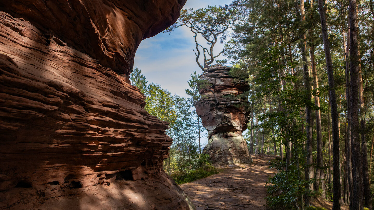 freistehende Felstürmchen am Lämmerfels