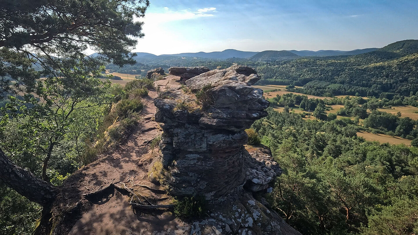 Auf dem Geiersteinfelsen bei Lug nahe Hauenstein Auf dem Geiersteinfelsen bei Lug nahe Hauenstein