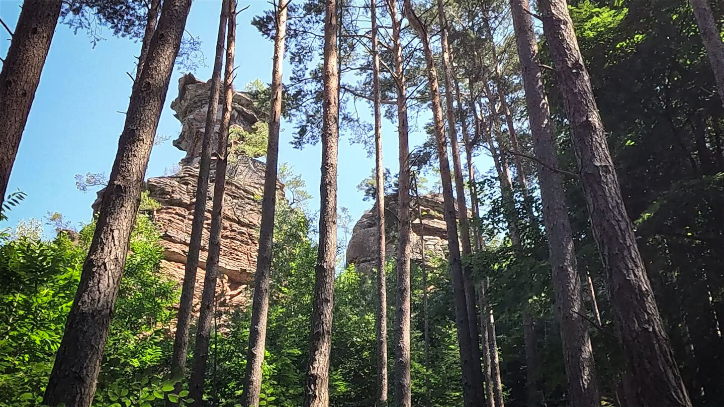 Die Felstürme der Hornsteinfelsen am Rückweg der Geiersteine Tour bei Lug Die Felstürme der Hornsteinfelsen am Rückweg der Geiersteine Tour bei Lug