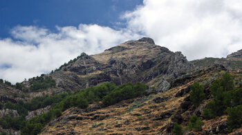 zerklüftete Steilhänge in der Las Lajas-Schlucht