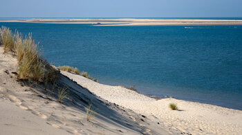 Blick von der Dune du Pilat auf die Banc D'Arguin