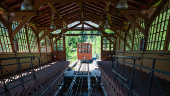 historische Standseilbahn zum Königsstuhl