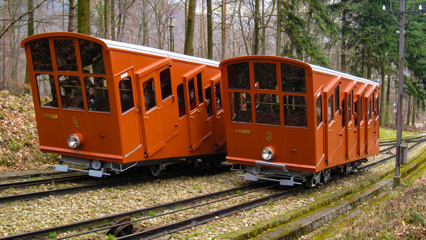 die historische Standseilbahn der Heidelberger Bergbahn historische Standseilbahn der Heidelberger Bergbahn