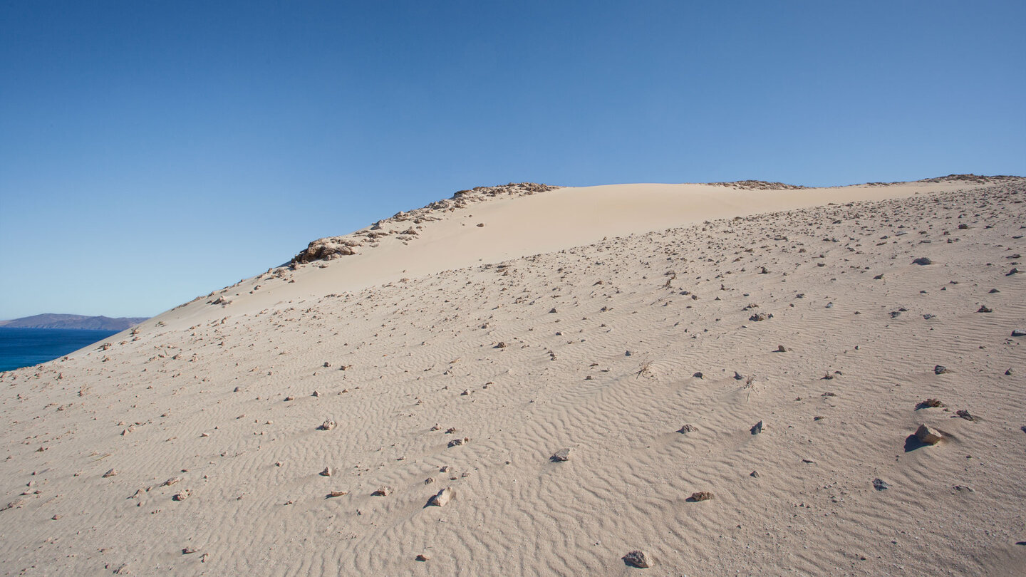 Aufstieg von der Küste durch die Dünenlandschaft Aufstieg von der Küste durch die Dünenlandschaft