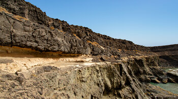 die schroffe Steilküste im Westen der Insel Fuerteventura