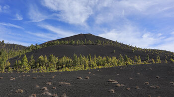 Ausblick auf den Volcán Martín mit dem Wanderweg Ruta de los Volcánes