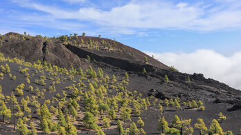 das tiefer gelegene Eruptionszentrum de Vulkans Martín