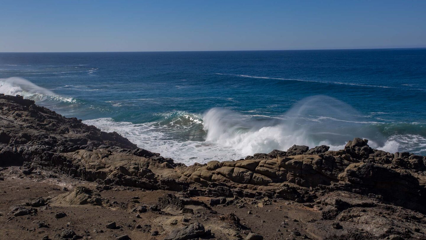 spektakuläre Brandung an der Westküste - Aguas Verdes, Fuerteventura