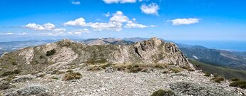 Blick Cerro Tacita de Plata - Weg zum La Maroma oder Pico Tejeda in Malaga