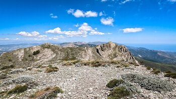 Blick Cerro Tacita de Plata - Weg zum La Maroma oder Pico Tejeda in Malaga