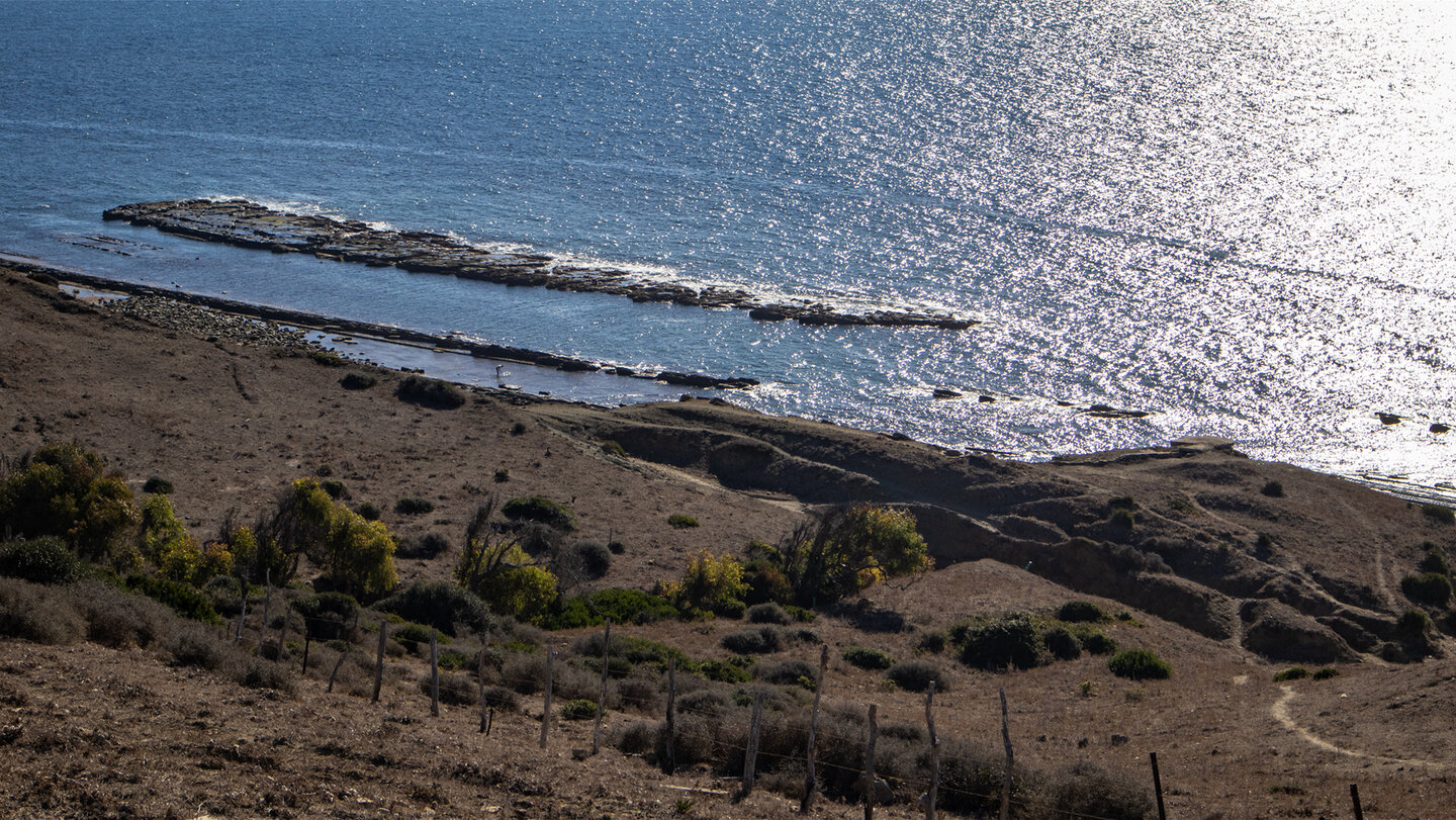 Aussicht auf die Felsen des Flysch del Estrecho bei Tarifa