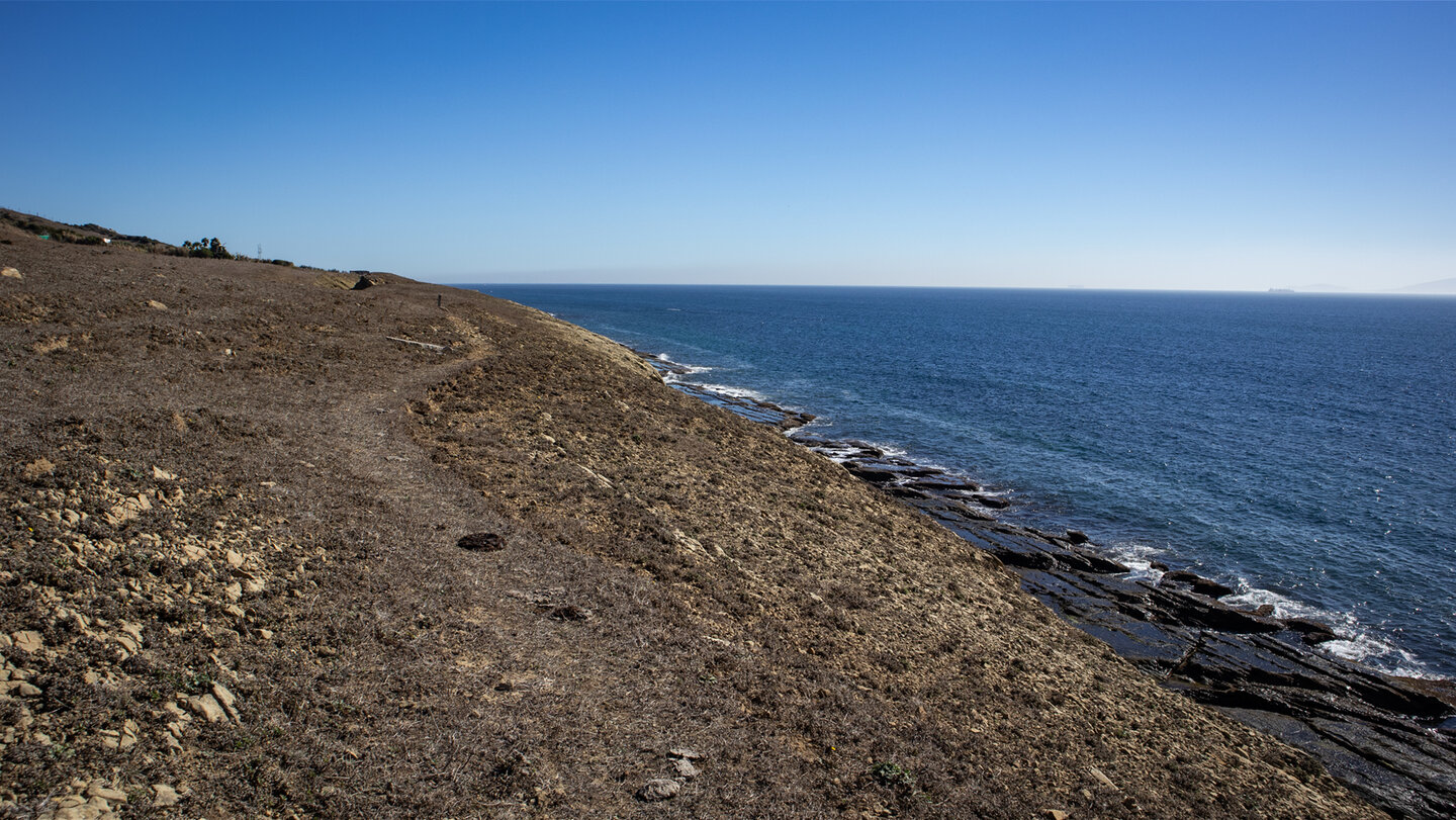 der Weg des Sendero Colada de la Costa führt entlang der Küstenlinie