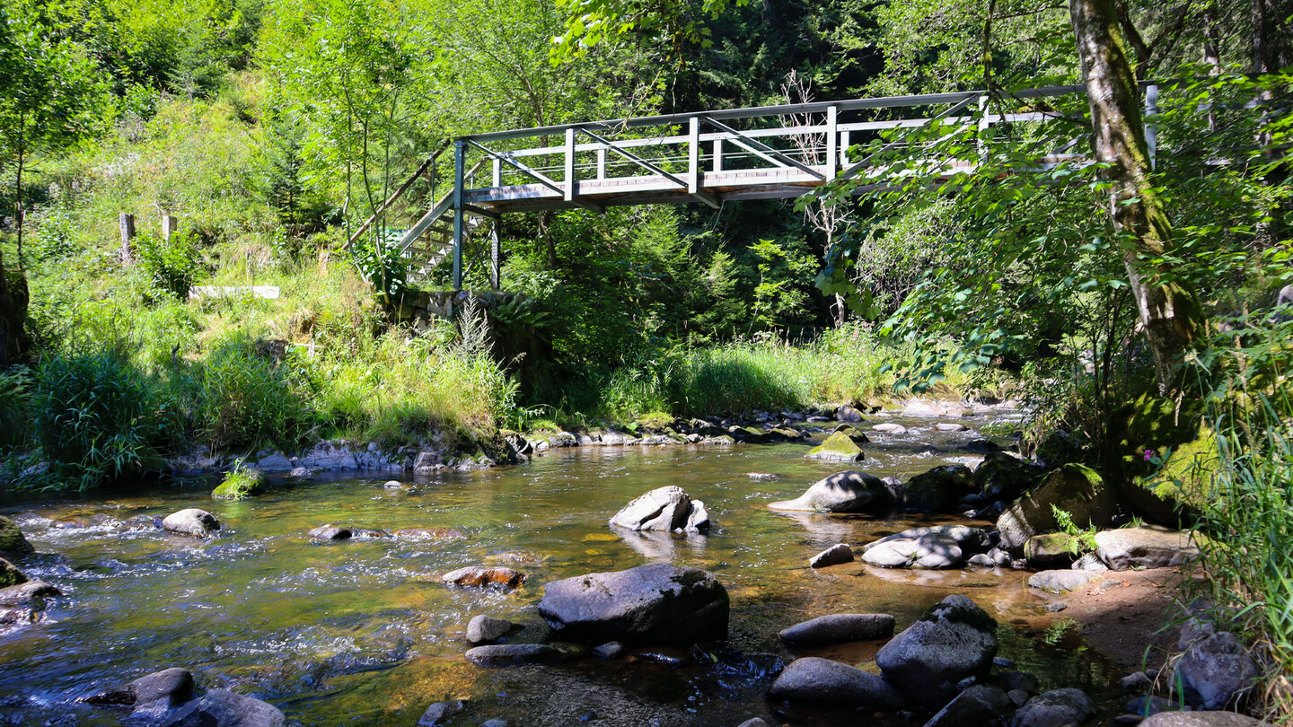 die Brücke über die Haslach beim Zusammenfluss mit der Wutach