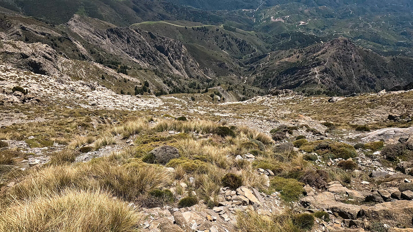 Aufstiegsroute auf den La Maroma von der Axarquía