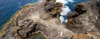 der Zugang zum Meereswasserschwimmbecken Puerto de Puntagorda auf La Palma