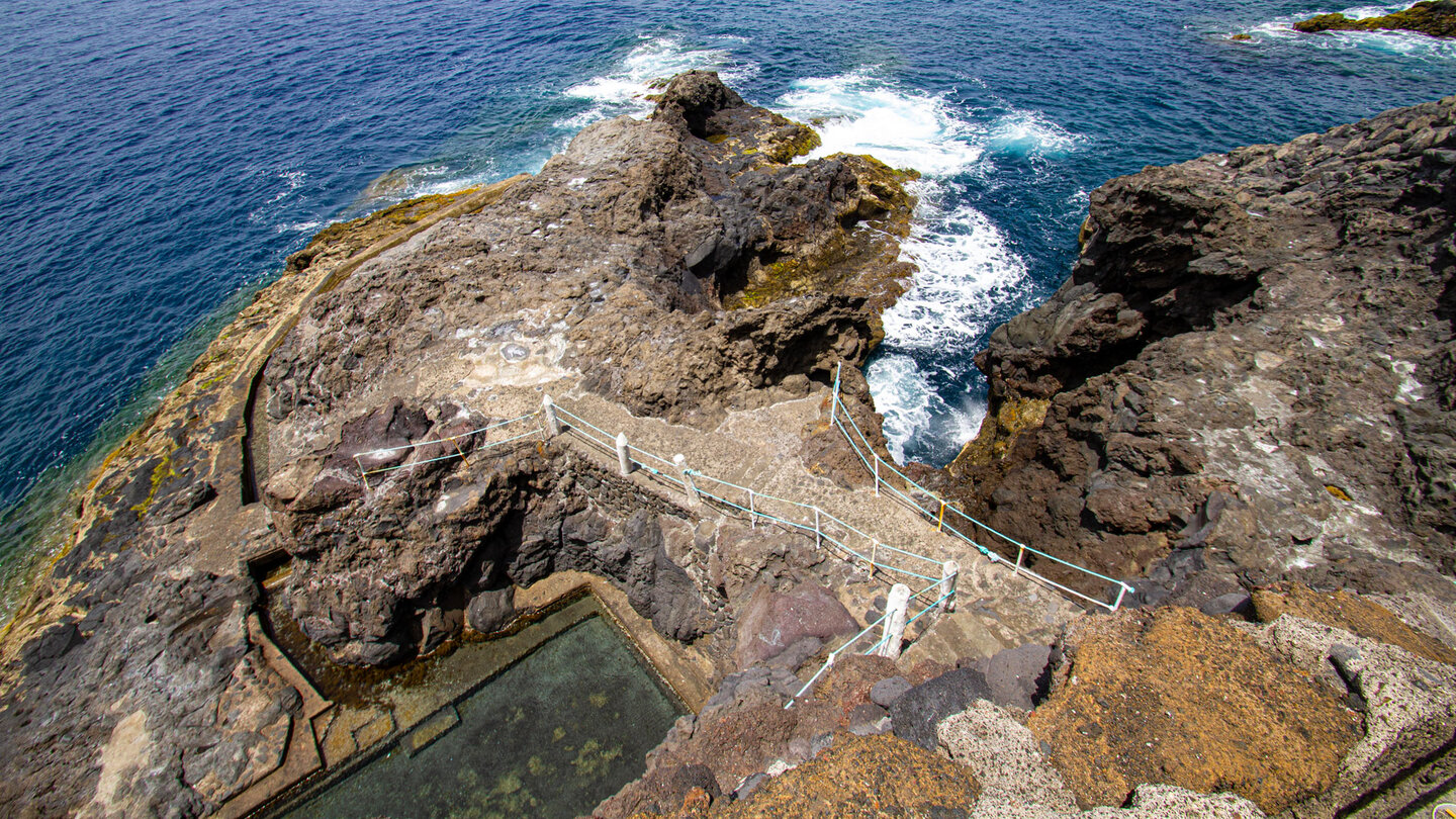 der Zugang zum Meereswasserschwimmbecken Puerto de Puntagorda auf La Palma