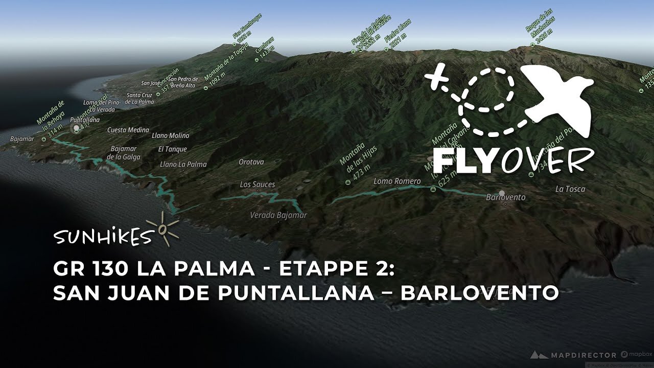 GR 130 La Palma Etappe 2: Puntallana – Barlovento – Flyover