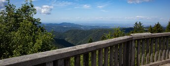 Blick über die Rheinebene von der Aussichtsplattform Steinmäuerle