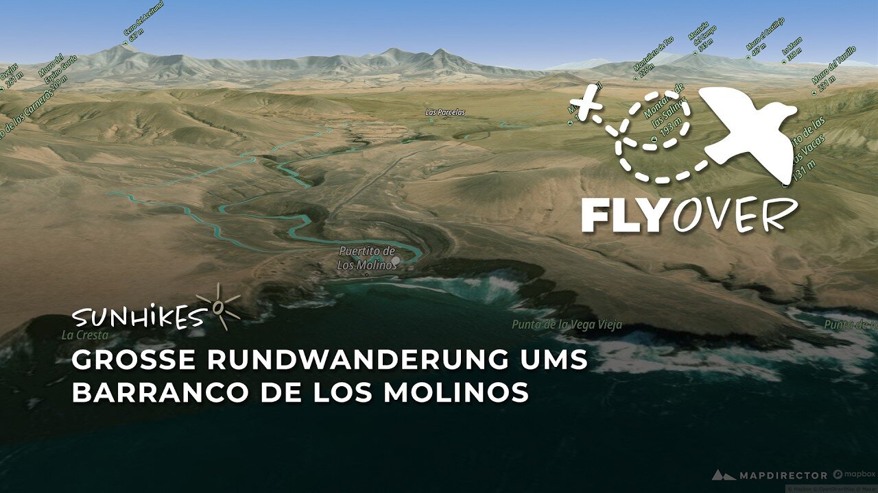 Fuerteventuras verborgener Bachlauf im 3D-Flyover: Große Rundtour ums Barranco de los Molinos