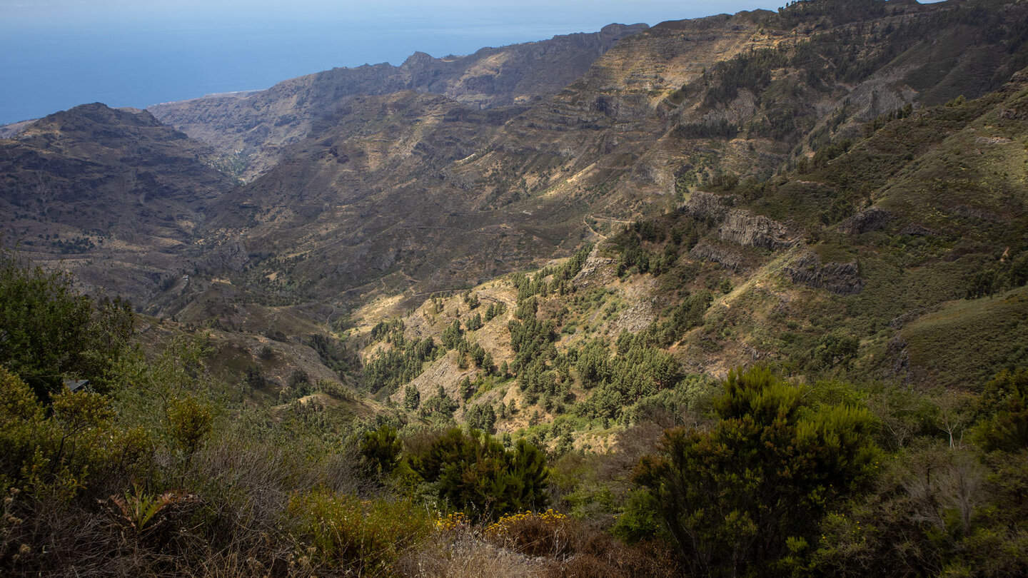 Ausblick zur Las Lajas-Schlucht vom Wanderweg El Bailadero