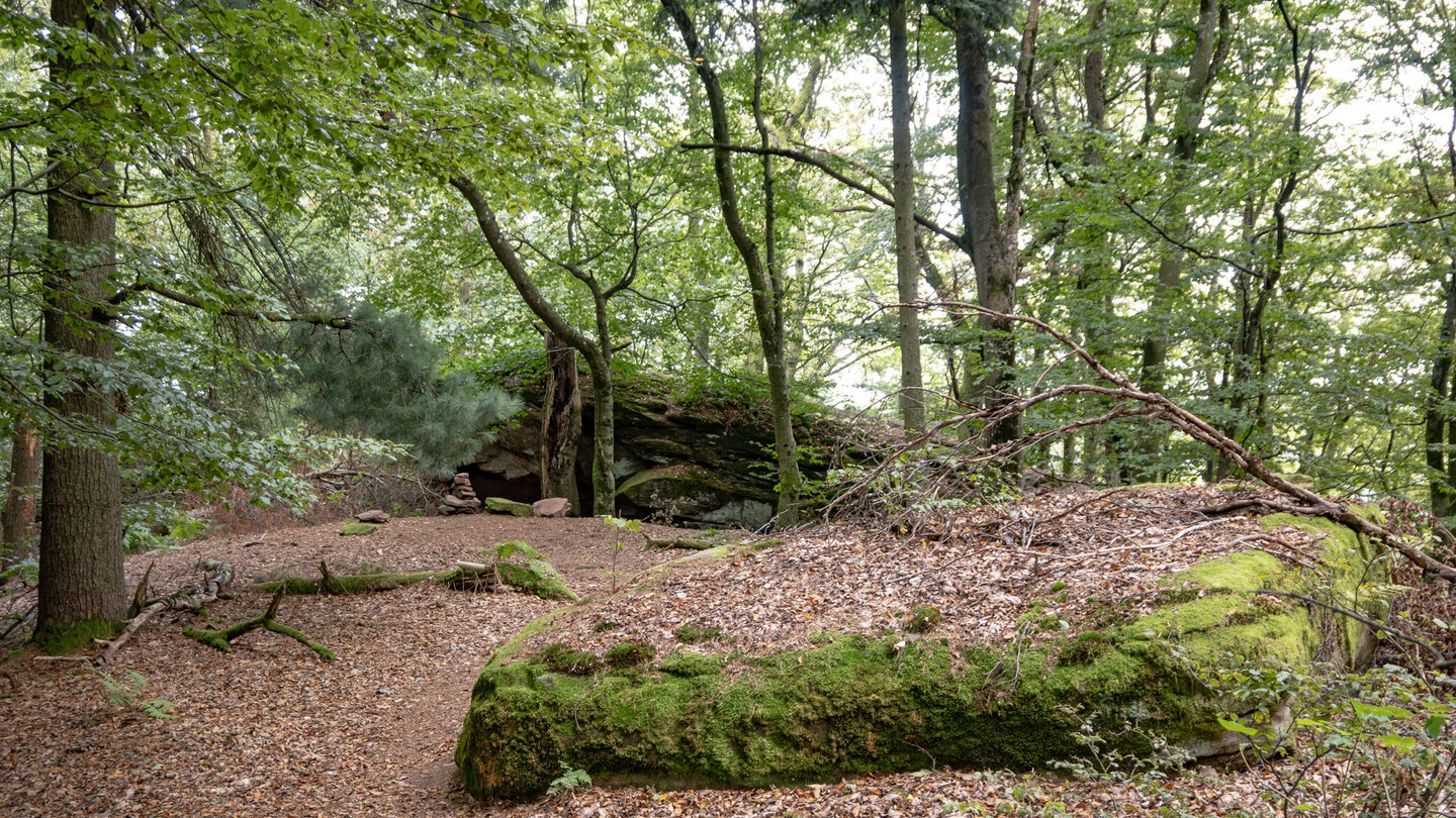 Wanderweg entlang der Felsformationen am Maimont Felsformationen am Maimont