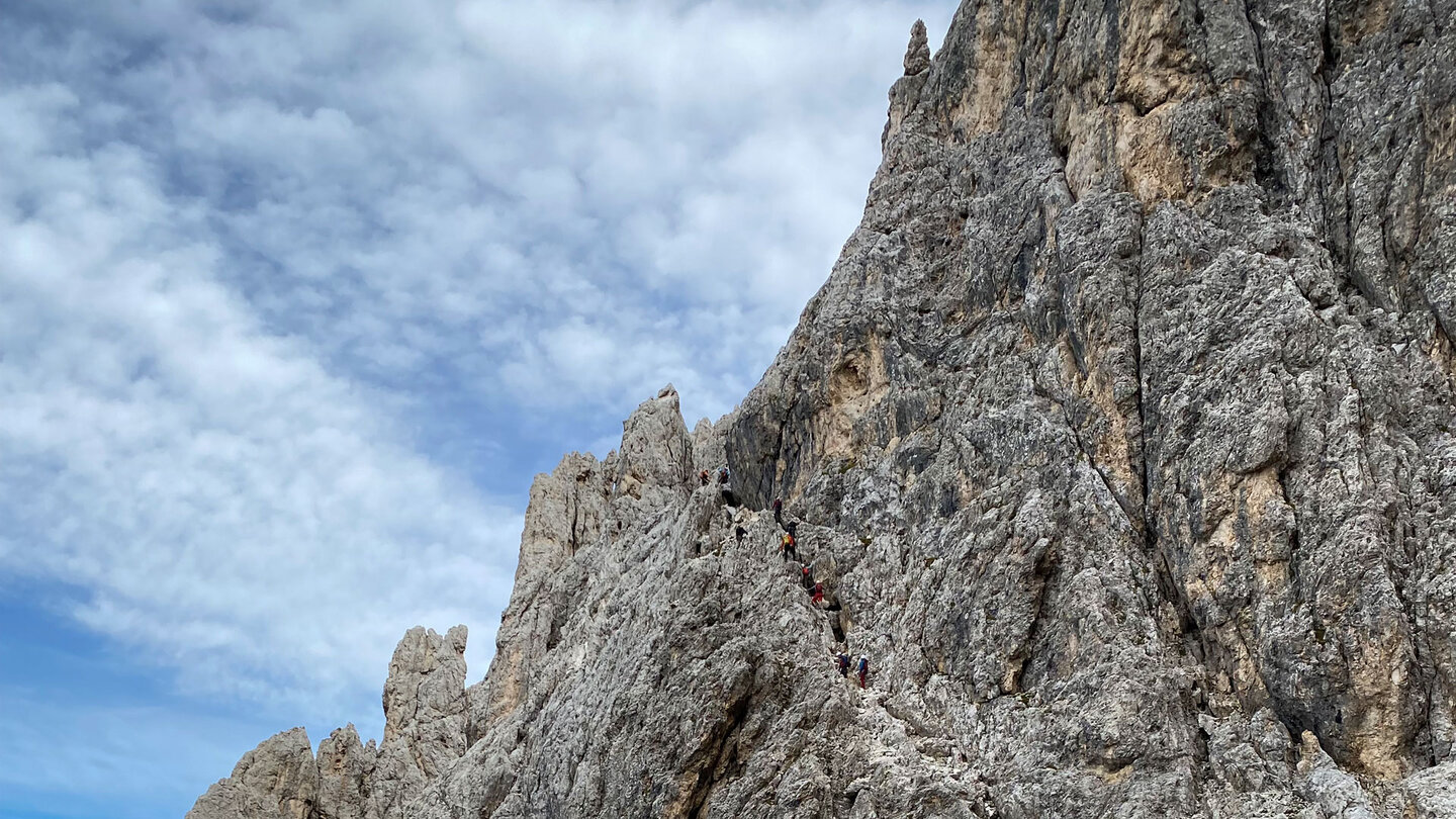 stark frequentierter Klettersteig