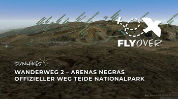 Durch dunklen Vulkankies und weite Ebenen: Teneriffa Wanderweg 2 (Arenas Negras) im Flyover Video
